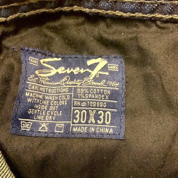 NWOT Seven 7 Straight 30x30 Bold Heavy Stitch Flap Pocket - Picture 11 of 16